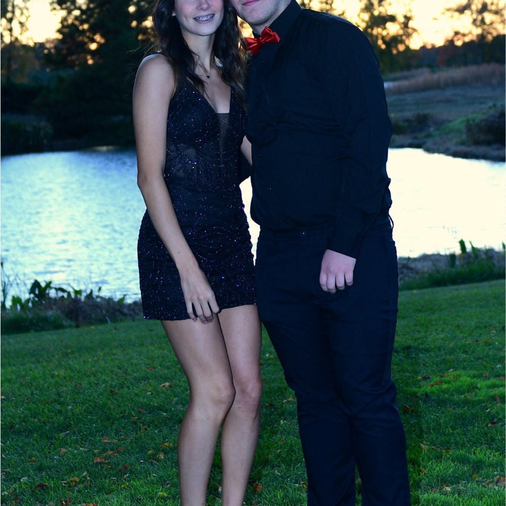 Black Sparkly Homecoming Dress
